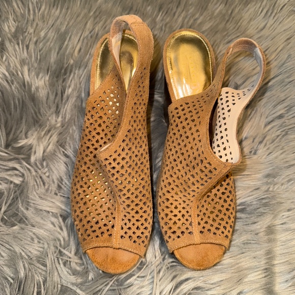 EUC Coach Tan Chasity Platform Wedge Sandals Size 8.5 - Picture 2 of 8
